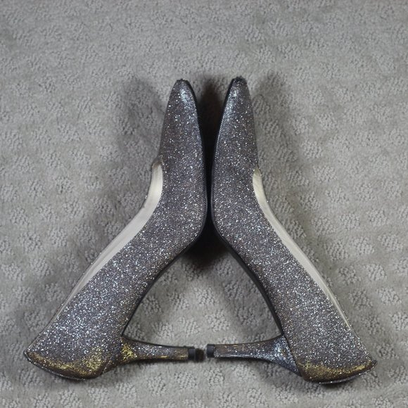 Stuart Weitzman Size 8 Pyrite Glitter Heels - Picture 3 of 6